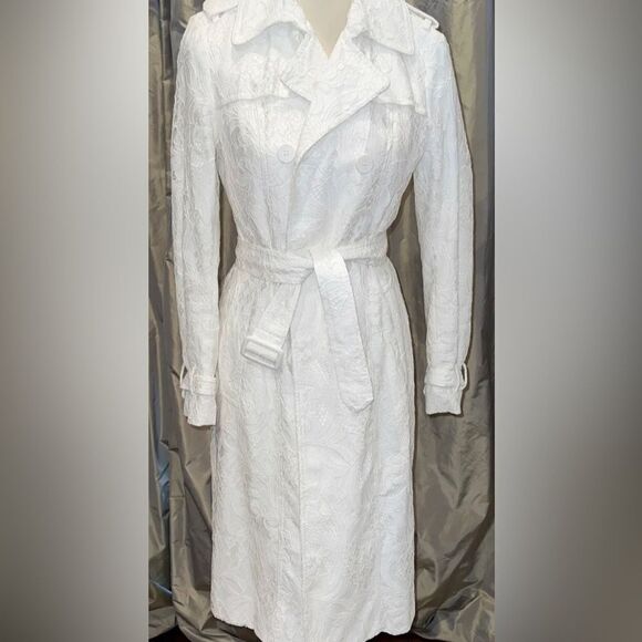 NWT white lace trench Bognar Blu - Picture 1 of 9